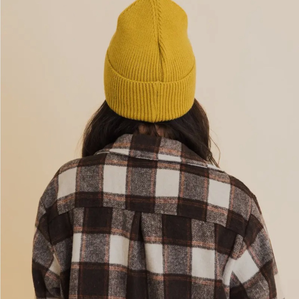 Happy Face Embroidered Ribbed Knit Beanie - Picture 11 of 14